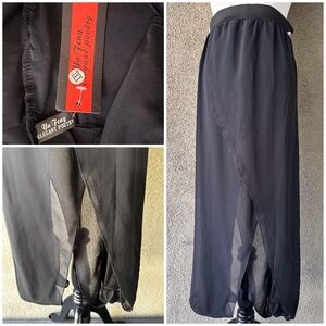 Black Chiffon Lined Haram Pants NWT